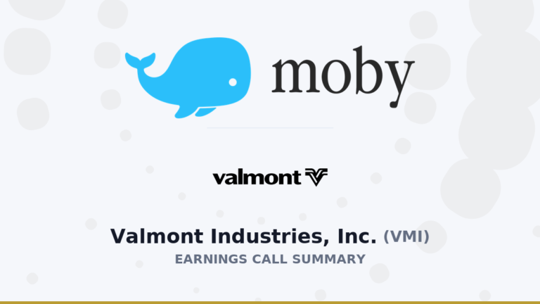Valmont Industries, Inc. Résumé de l'appel aux résultats du deuxième trimestre 2026
