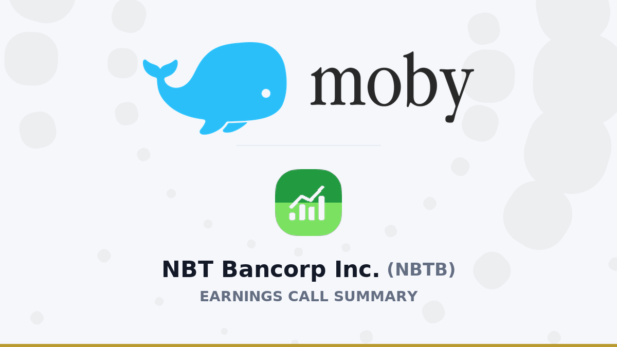 NBT Bancorp Inc. Résumé de l'appel aux résultats du deuxième trimestre 2026