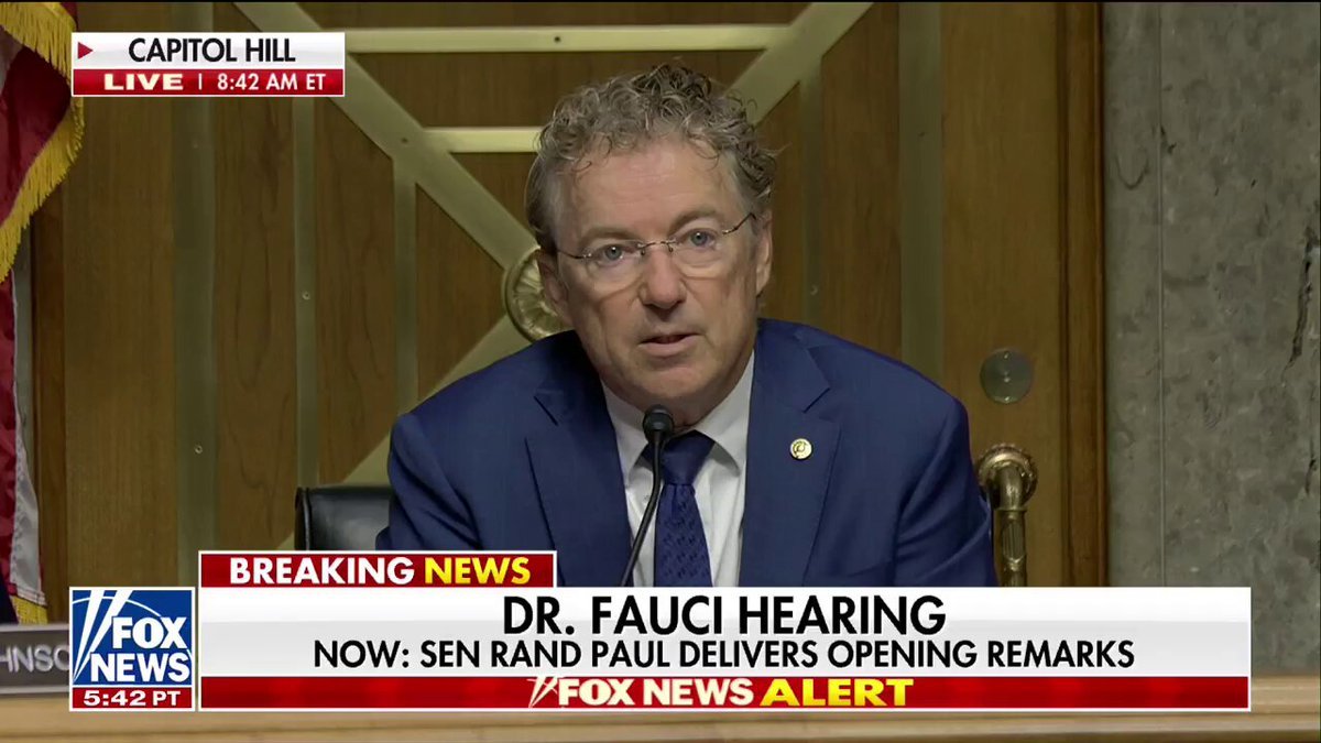 Le sénateur Rand Paul envoie un message direct au Dr Anthony Fauci lors de son discours d'ouverture lors…