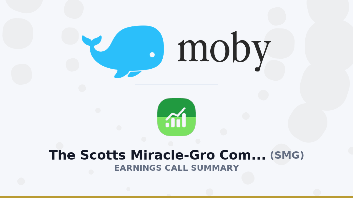 Résumé de l'appel aux résultats du troisième trimestre 2026 de The Scotts Miracle-Gro Company
