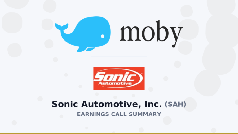 Sonic Automotive, Inc. Résumé de l'appel aux résultats du deuxième trimestre 2026
