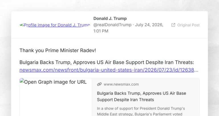 Merci Premier ministre Radev! La Bulgarie soutient Trump et approuve le soutien de la base aérienne américaine malgré les menaces iraniennes :…