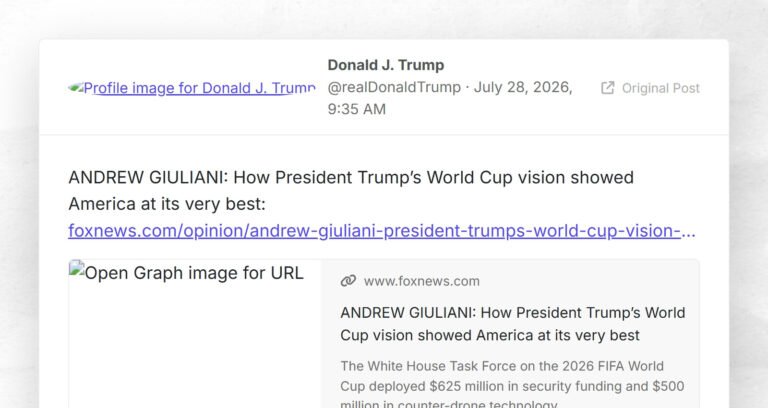 ANDREW GIULIANI : Comment la vision du président Trump pour la Coupe du monde a montré l’Amérique à son meilleur :…