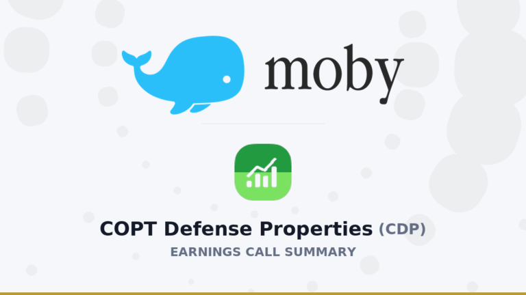 Résumé de l'appel aux résultats du deuxième trimestre 2026 de COPT Defence Properties