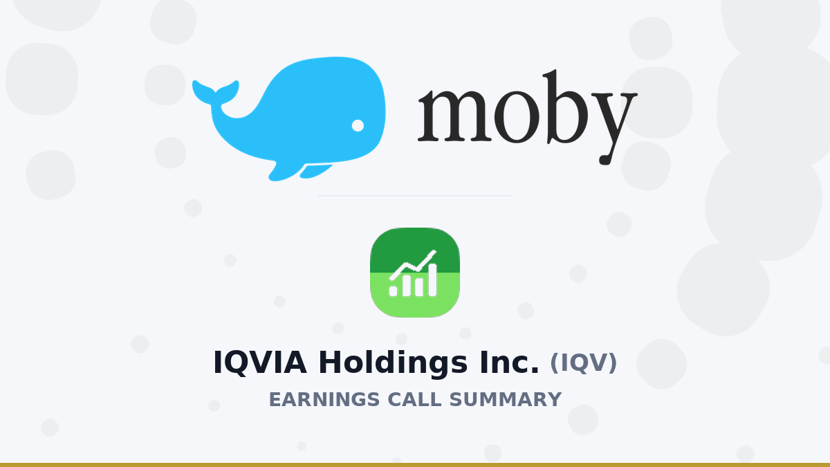 Résumé de l'appel aux résultats d'IQVIA Holdings Inc. pour le deuxième trimestre 2026