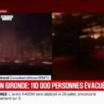 Un incendie de forêt dans le sud-ouest de la Gironde, en France, a brûlé environ 14 000 hectares (34 600…