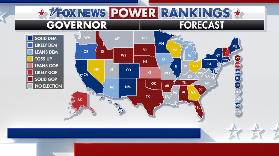 Fox News Power Rankings : les principales courses à surveiller alors que 36 États choisissent leur prochain gouverneur