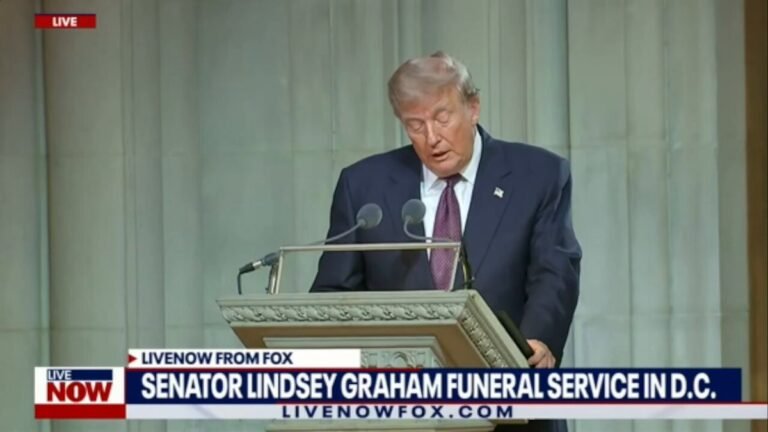MAINTENANT - Trump s'exprime lors des funérailles de Lindsey Graham : "C'était vraiment un grand homme…