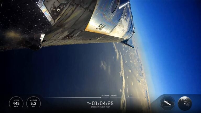 SpaceX Starship Ship 40 termine son 13e test en vol avec un amerrissage en douceur dans l'océan Indien.