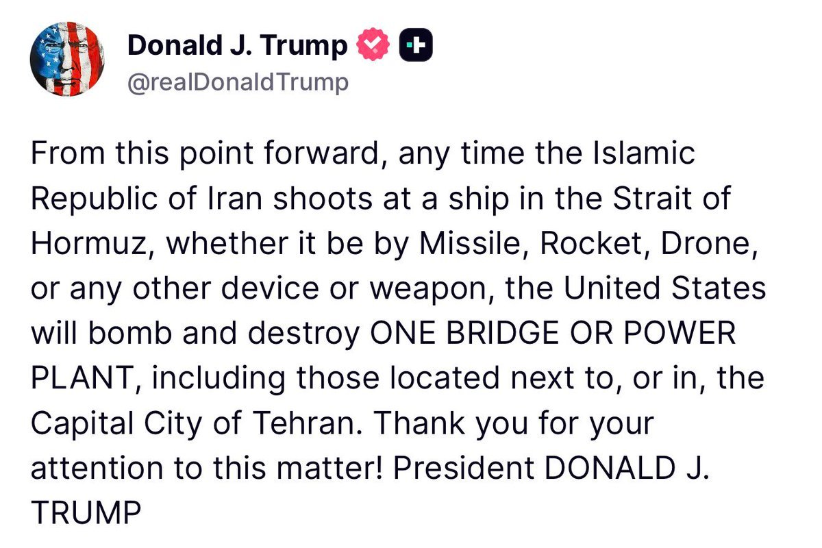 ATOUT : À partir de maintenant, chaque fois que la République islamique d'Iran tirera sur un navire dans…