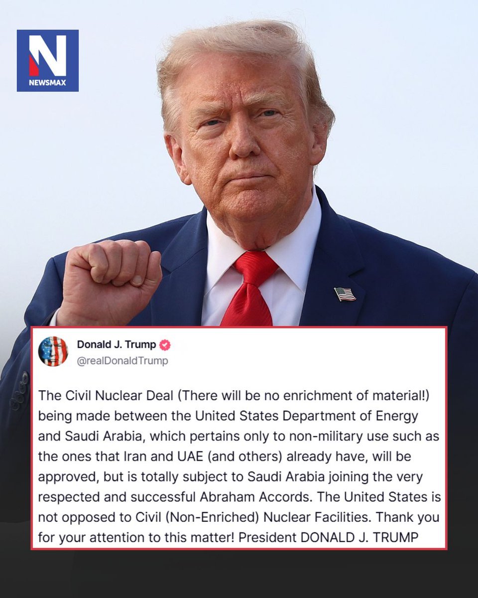 Le président Trump a déclaré que l'accord de coopération nucléaire civile entre les États-Unis et l'Arabie…