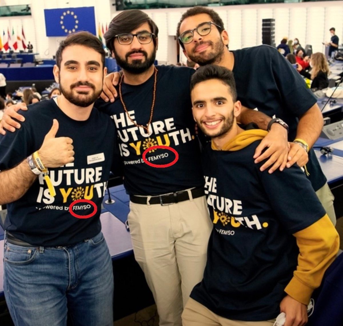 Représentants FEMYSO dans l'hémicycle du Parlement européen 🇪🇺