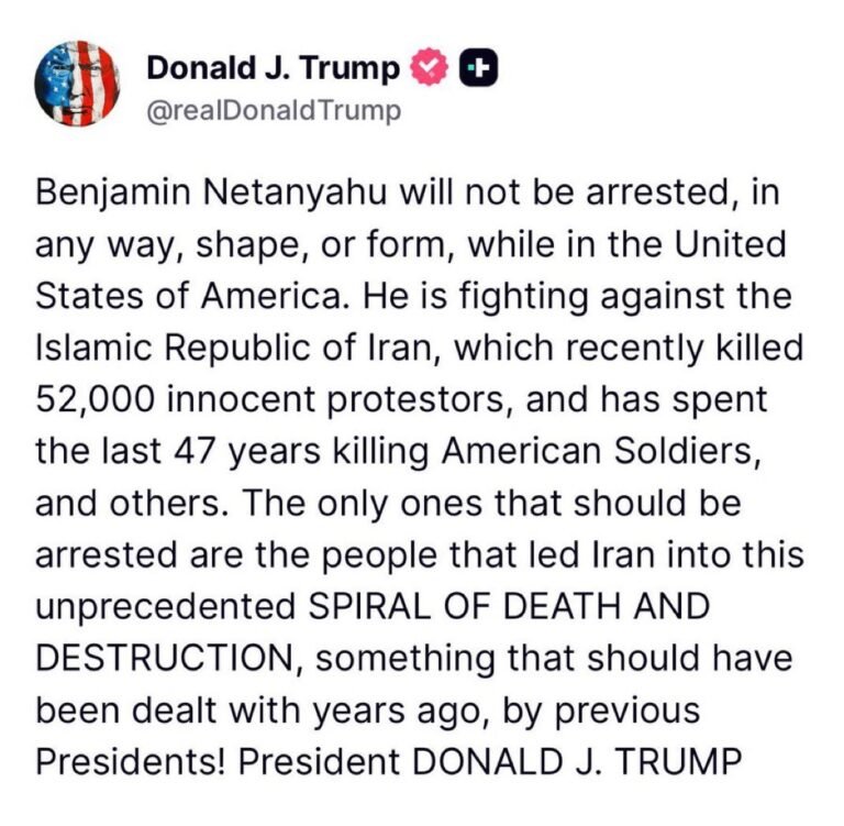 Trump écrit que Mamdani ne pourra pas arrêter Netanyahu à l’ONU à New York : « Netanyahu ne sera pas…