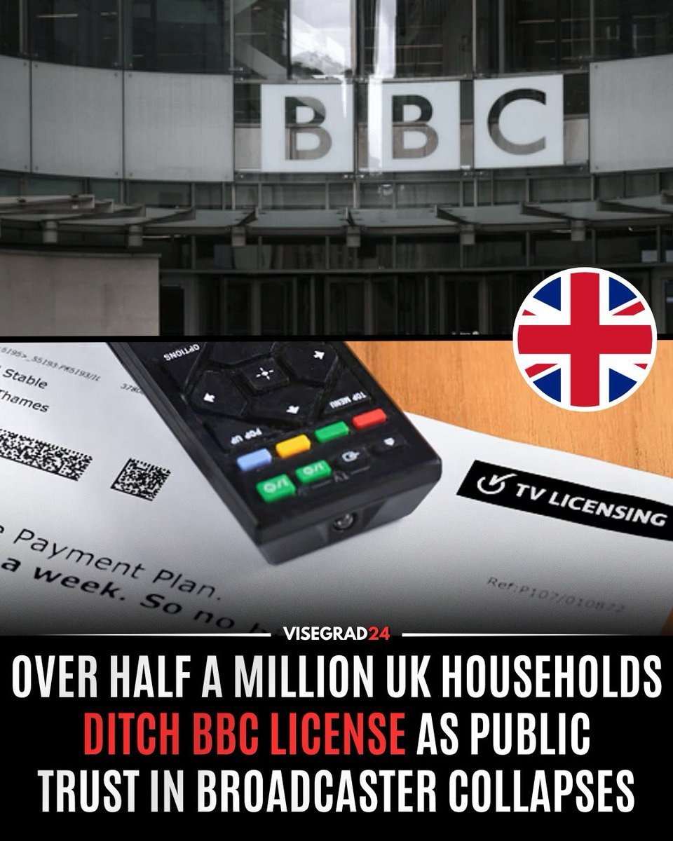 Plus d'un demi-million de foyers britanniques (540 000) ont cessé de payer pour une licence TV de la BBC…