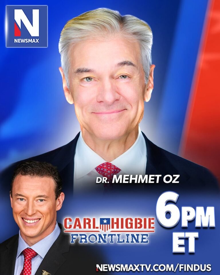 AUJOURD'HUI : L'administrateur du CMS, le Dr Mehmet Oz, rejoindra "Carl Higbie FRONTLINE" pour faire le…