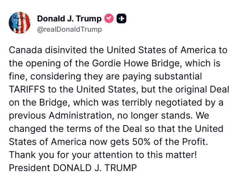 Le président Trump a déclaré que le Canada avait désinvité les États-Unis à participer à l’ouverture du…