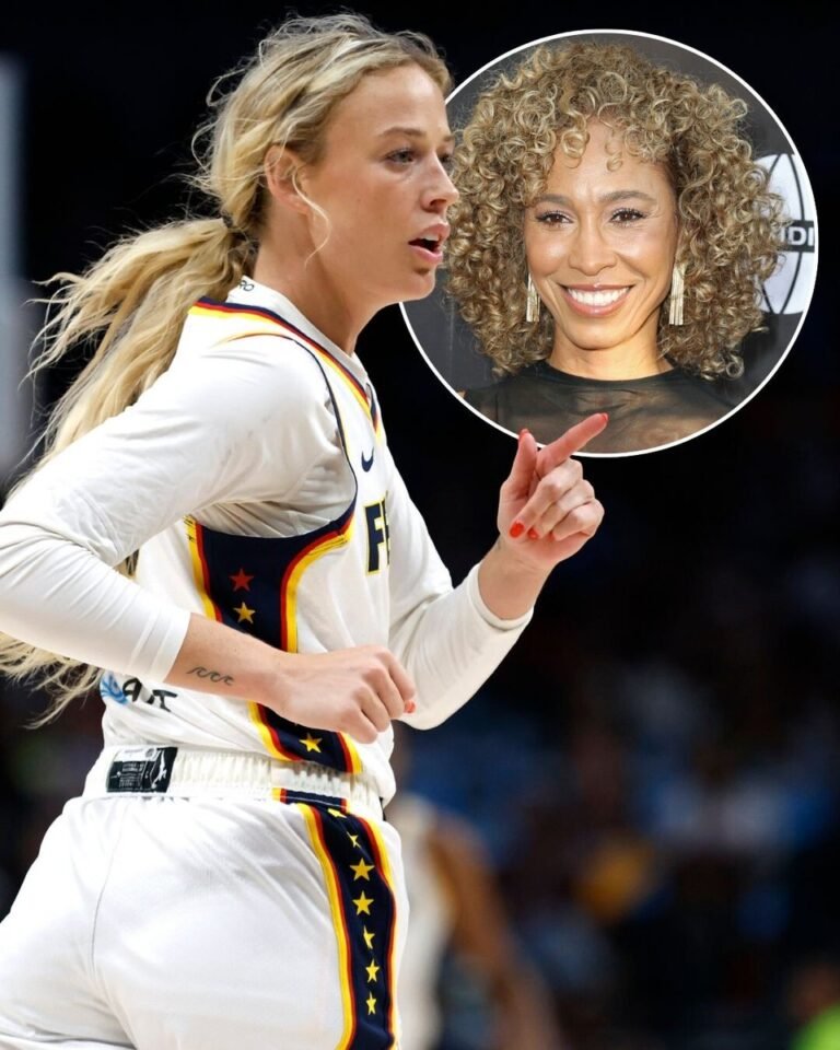DEBOUT FORT : L'ancien diffuseur d'ESPN, Sage Steele, a félicité la joueuse de la WNBA Sophie Cunningham…