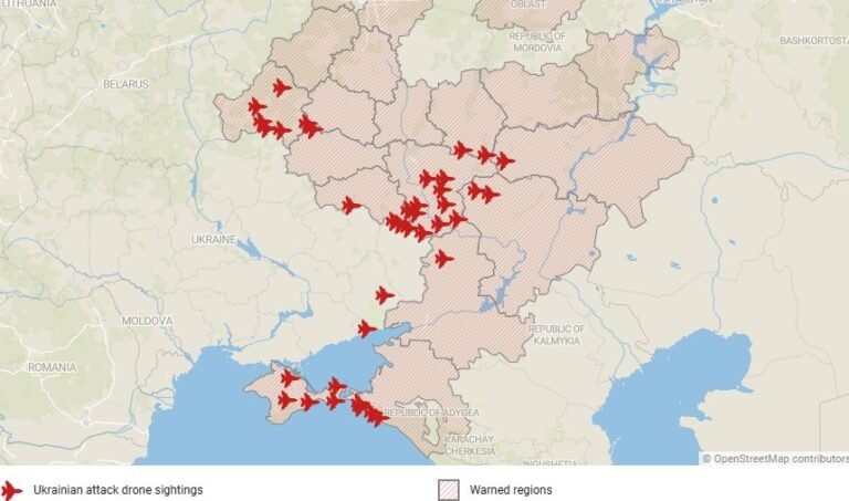 Les forces ukrainiennes organisent ce soir un autre raid de drones d’attaque à grande échelle en Russie,…