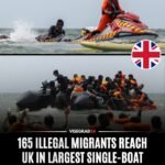 Un nombre record de 165 migrants ont traversé la Manche vers le Royaume-Uni jeudi à bord d'un seul bateau…