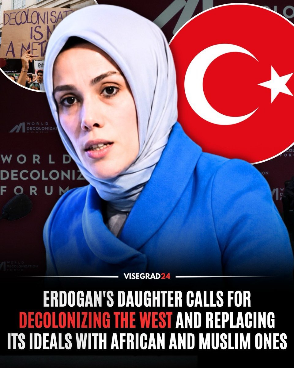 Lors du Forum mondial de la décolonisation, Esra Albayrak, fille du président turc Recep Tayyip Erdoğan, a…