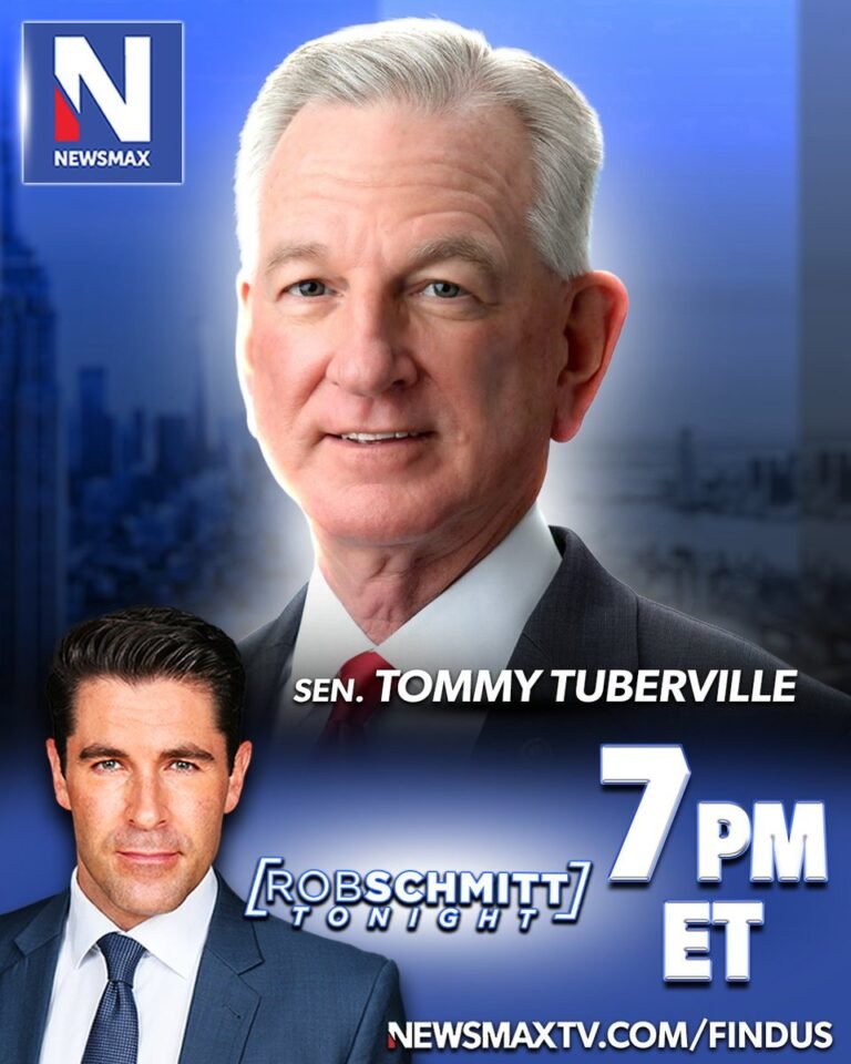 CE SOIR : Le sénateur Tommy Tuberville rejoindra « Rob Schmitt Tonight » pour peser sur la montée et les…