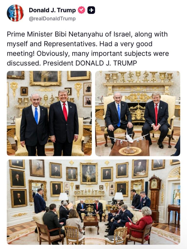 TRUMP : Premier ministre israélien Bibi Netanyahu, avec moi-même et des représentants.