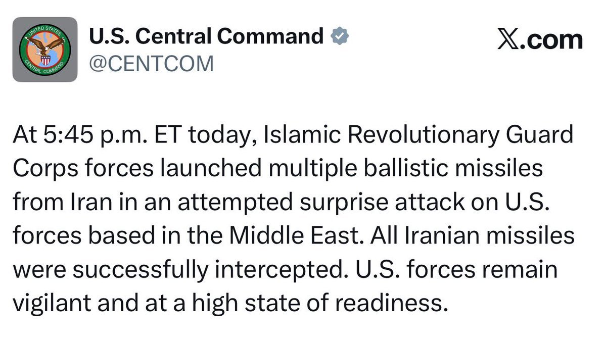 Le Commandement central américain a déclaré que le Corps des Gardiens de la révolution islamique iraniens…