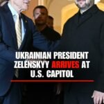 MAINTENANT : Le président ukrainien Volodymyr Zelenskyy arrive au Capitole américain pour une réunion à…