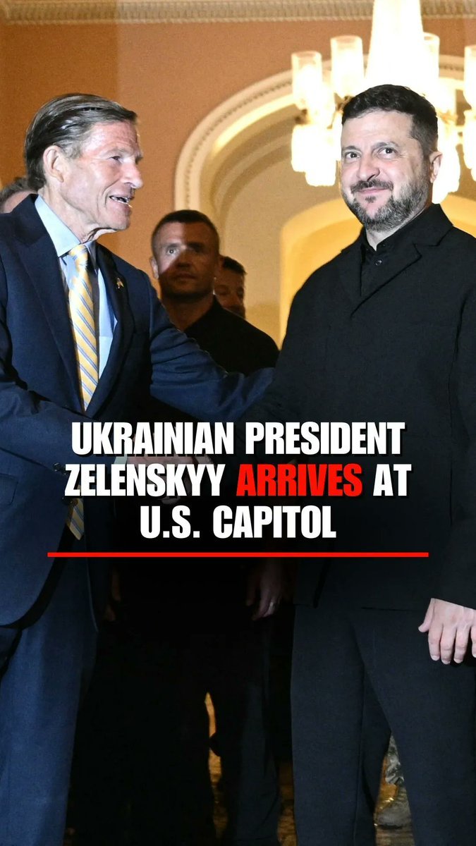 MAINTENANT : Le président ukrainien Volodymyr Zelenskyy arrive au Capitole américain pour une réunion à…