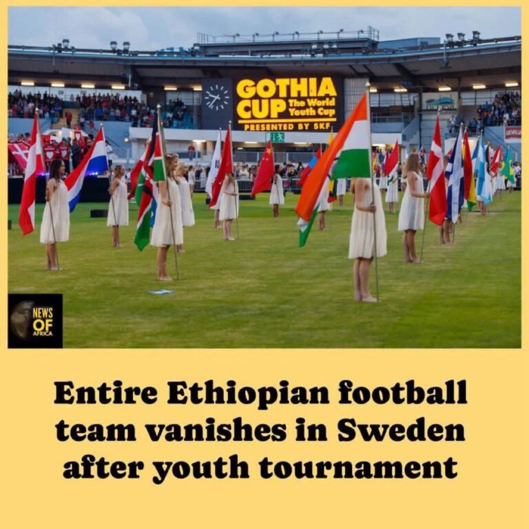20 joueurs âgés de 14 à 17 ans d'une équipe de football éthiopienne et leurs entraîneurs adultes ont…