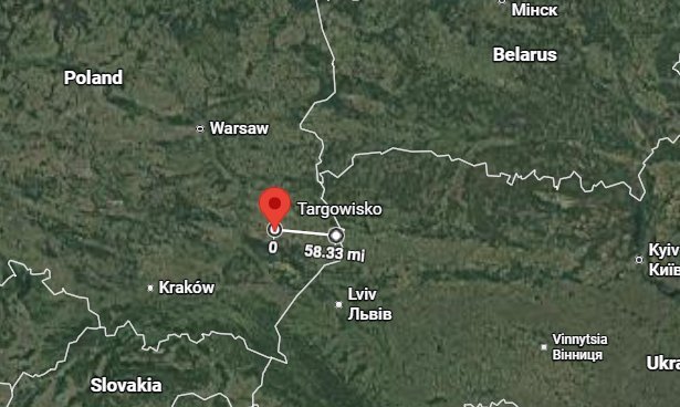 Local residents in the Polish village of Targowisko heard a massive explosion this morning and found a…
