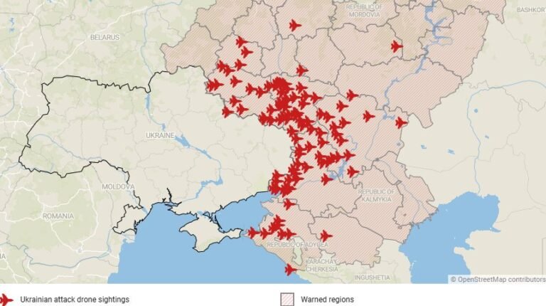 L’Ukraine organise ce soir un autre raid majeur de drones d’attaque en Russie, avec plus de 300 drones…