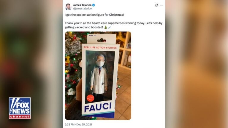 Talarico est rôti pour un article de Noël refait à la surface, jaillissant d'une poupée du Dr Fauci.