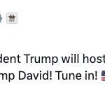 Le président Trump animera la première réunion télévisée du Cabinet à Camp David à 11 h HE.