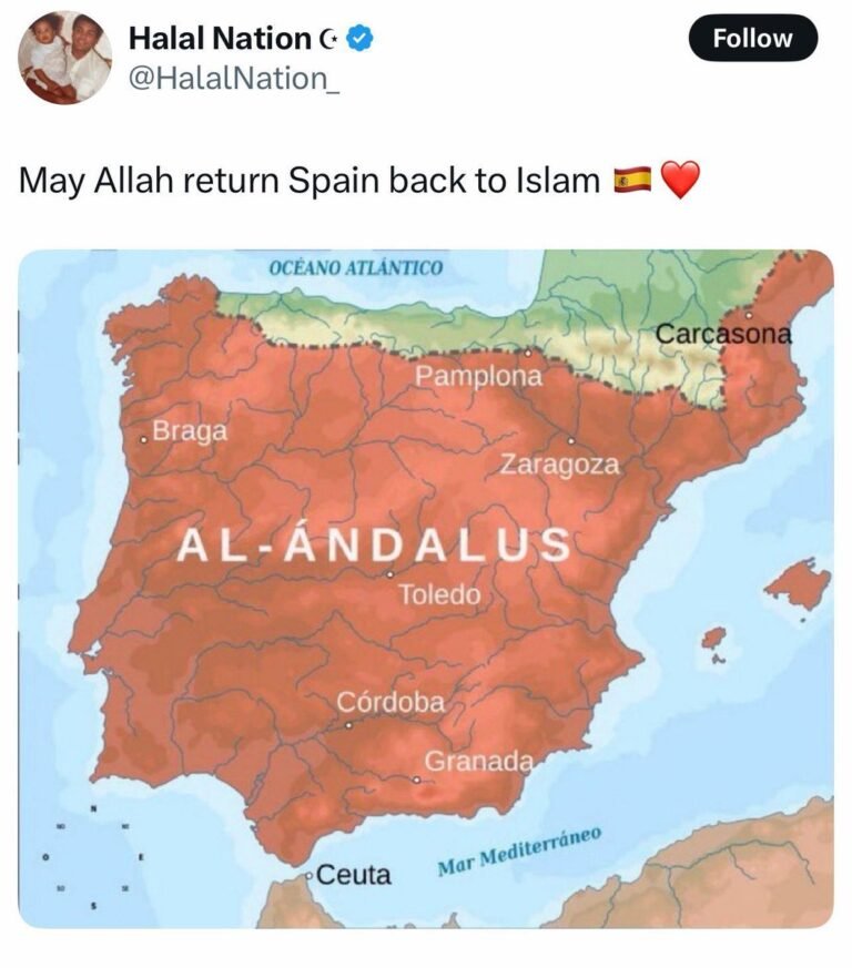 Les islamistes affichent ouvertement leur désir de conquérir l’Espagne et le Portugal.