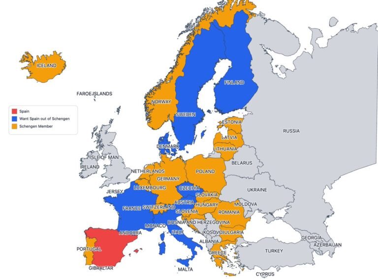 Les pays de l’UE demandent que l’Espagne soit exclue de l’espace Schengen.