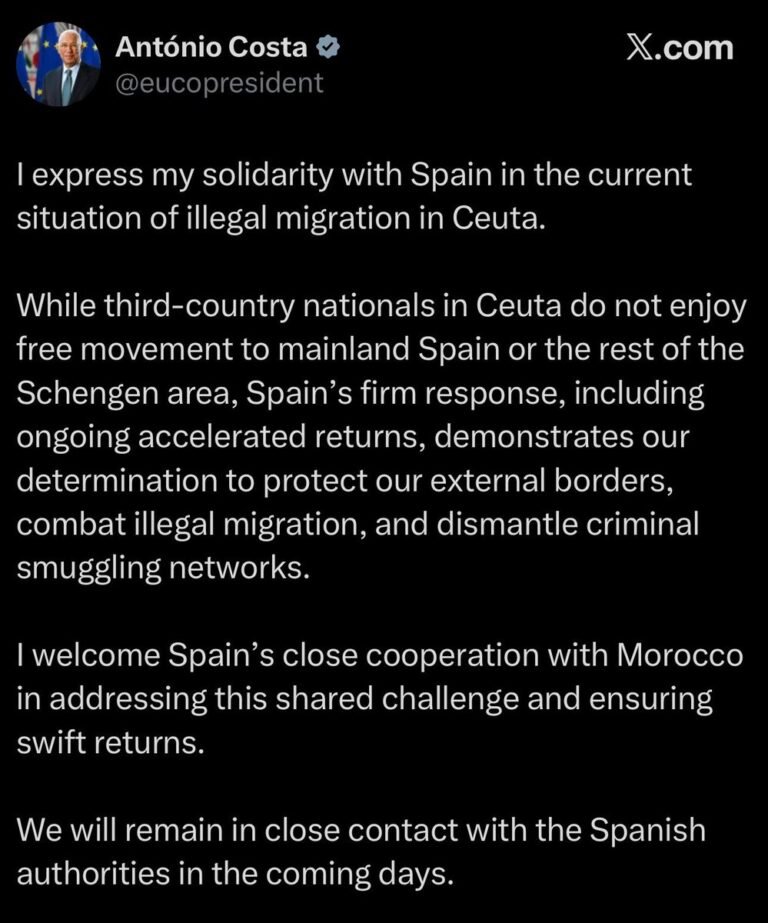 🇪🇺🇪🇸 Le président du Conseil européen António Costa a soutenu le gouvernement de Pedro Sánchez, qui a…