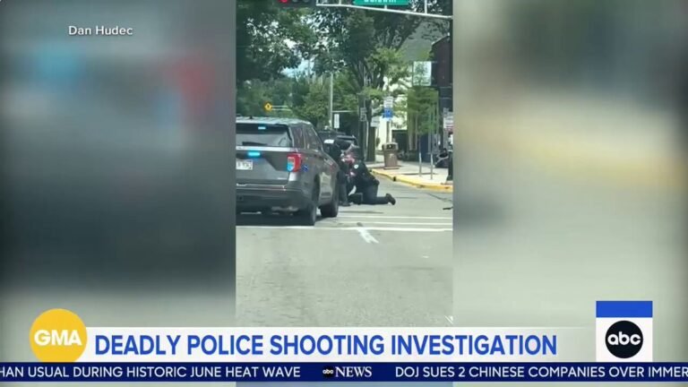 Un policier a abattu un homme au cours de ce que les autorités ont décrit comme une lutte à Madison, dans…