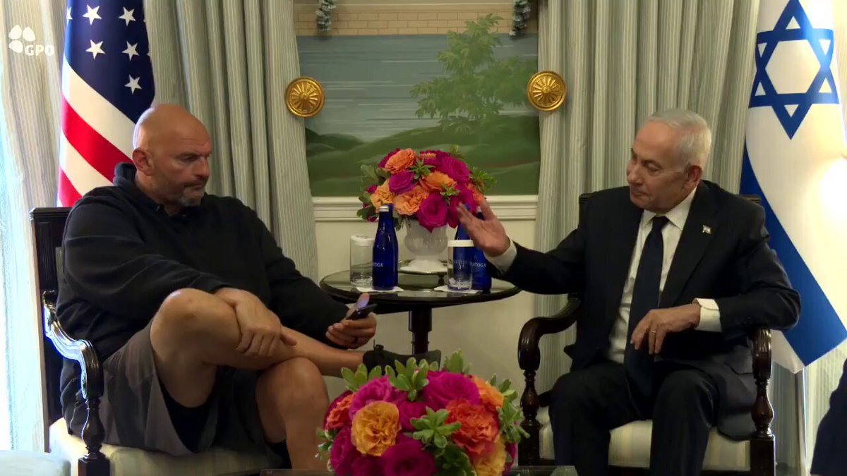 Le sénateur Fetterman à Netanyahu : « Monsieur le Premier ministre, ce fut un honneur suprême de mon…