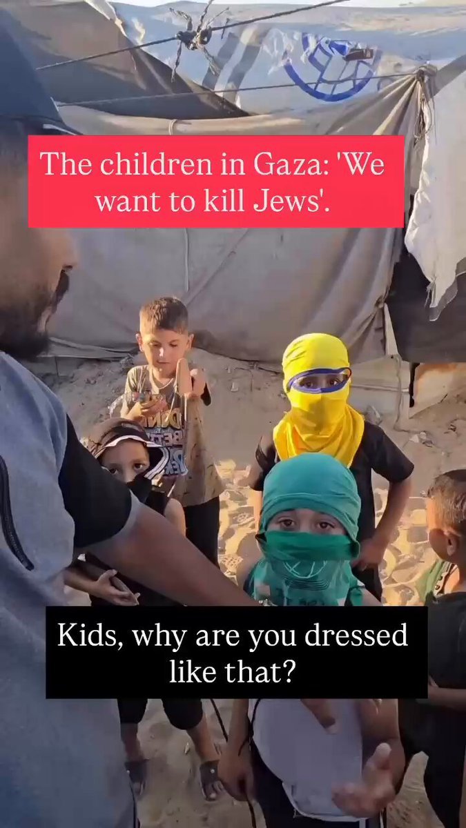 "Pourchassez les Juifs et tuez-les." Une vidéo circulant depuis Gaza semble montrer des enfants scandant…