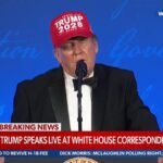 Le président Trump clôture la WHCA avec des remarques sur ses relations avec les médias et remercie les…