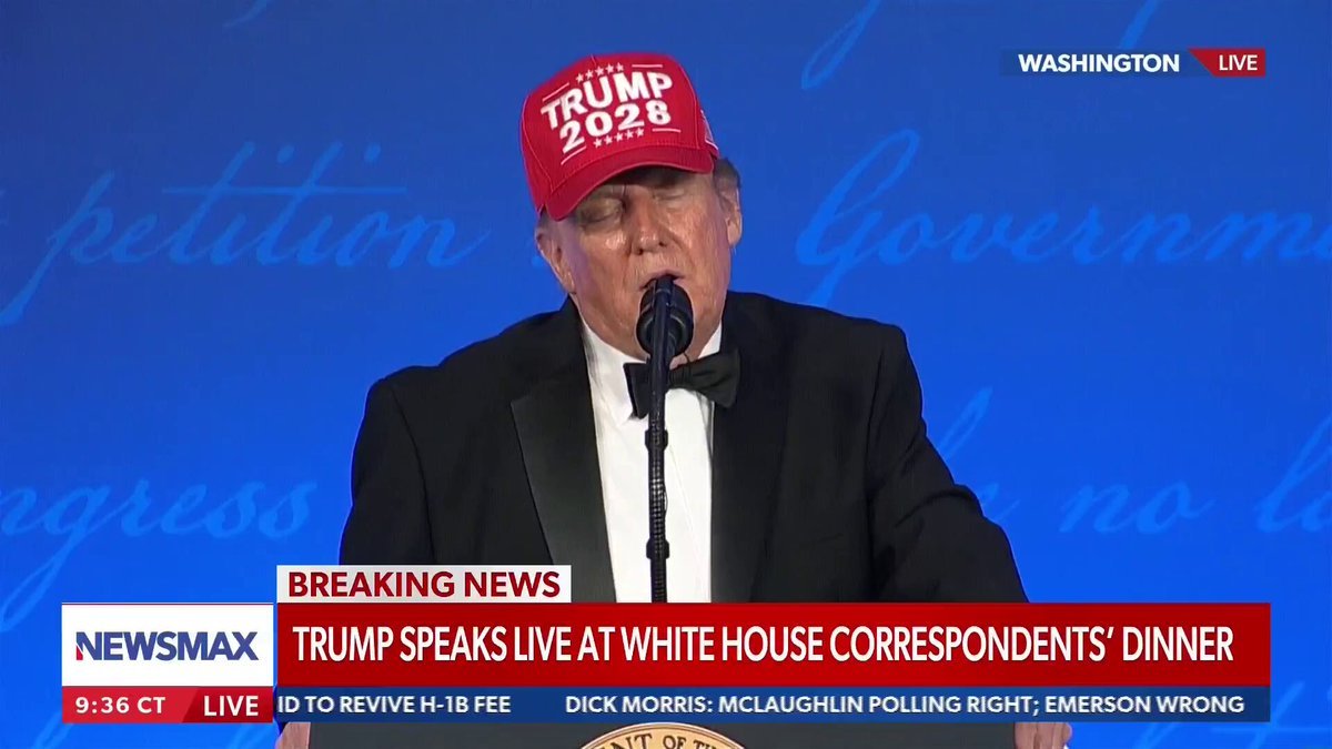 Le président Trump clôture la WHCA avec des remarques sur ses relations avec les médias et remercie les…