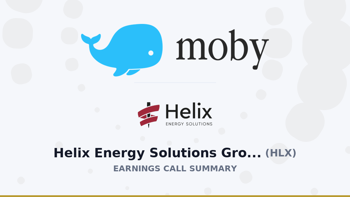 Helix Energy Solutions Group, Inc. Résumé de l'appel sur les résultats du deuxième trimestre 2026