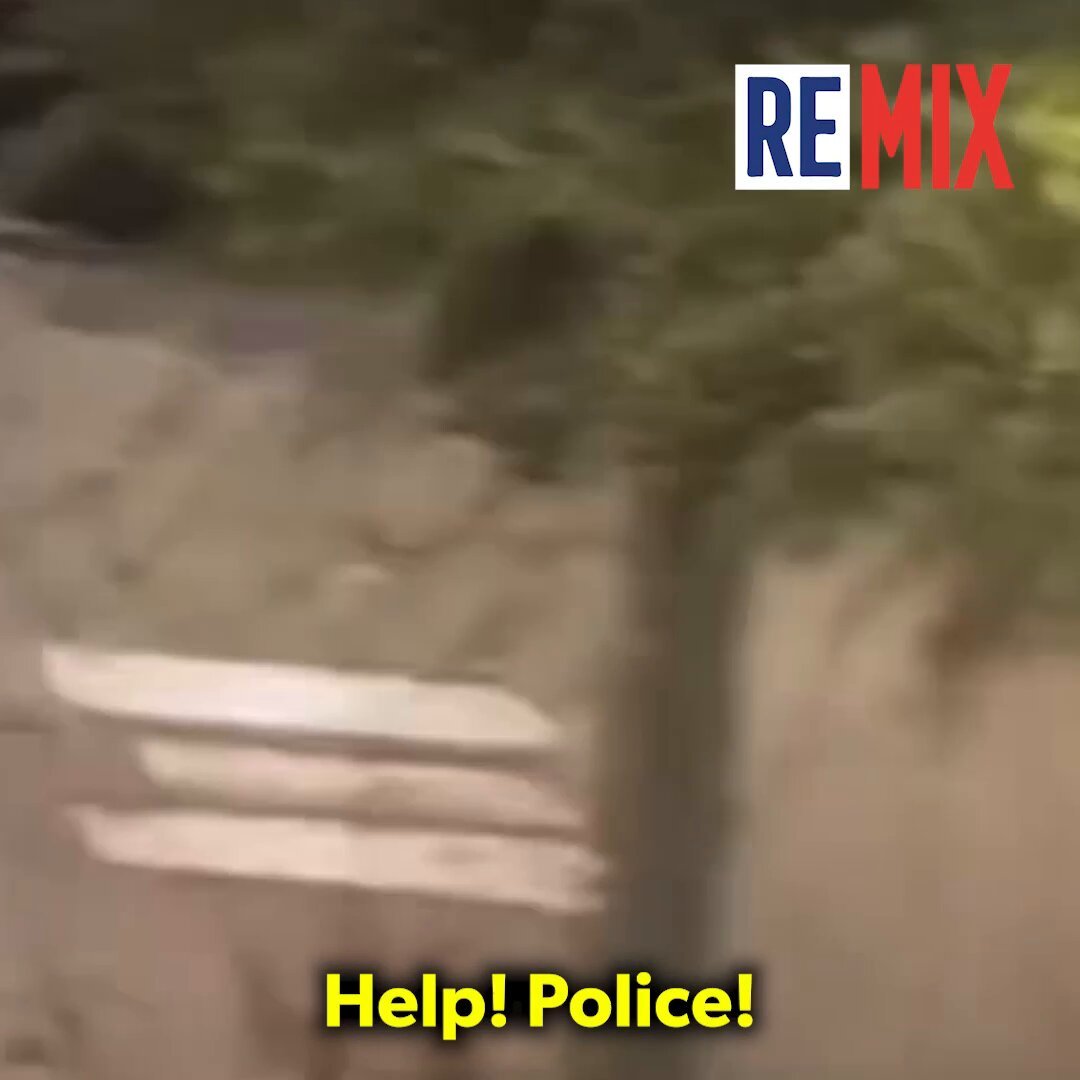 On peut entendre deux femmes enregistrant une agression brutale à Gênes, en Italie, crier : "Au secours !