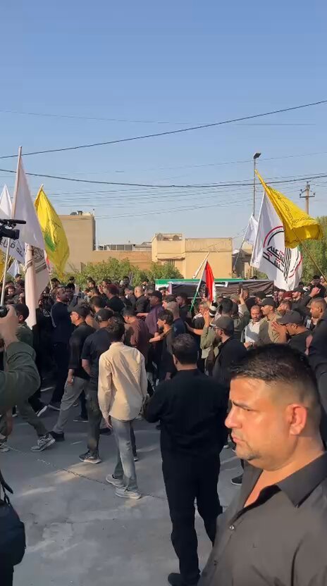 IRAK : Cortège funèbre pour les combattants des FMP et du CGRI éliminés suite aux frappes aériennes…
