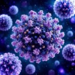Illustration : virus au microscope