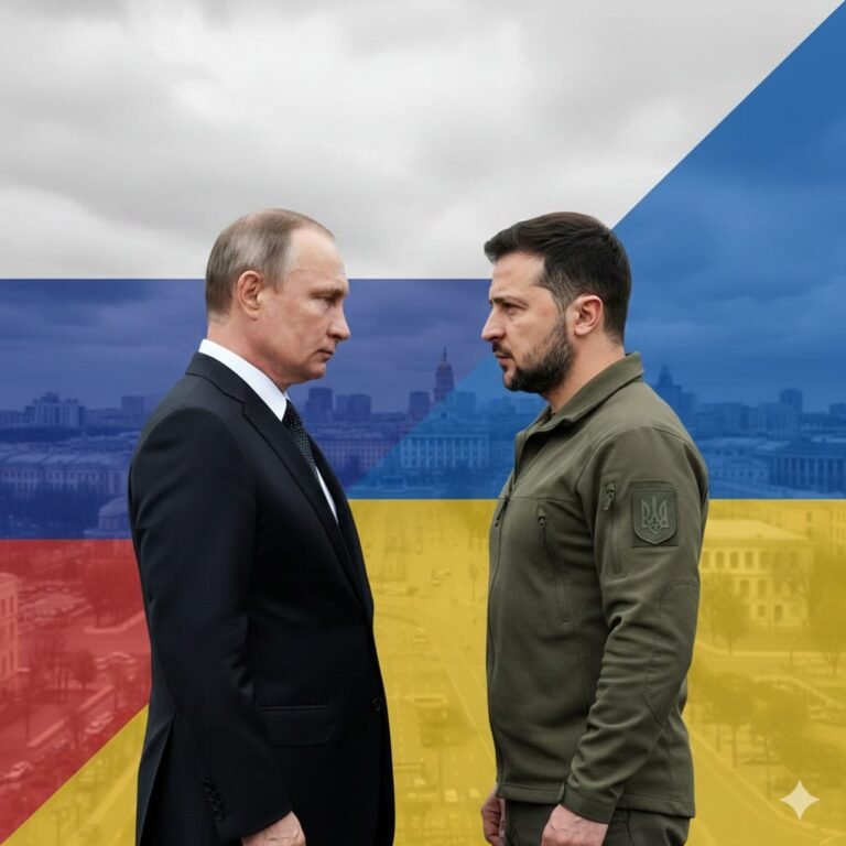 Vladimir Poutine / Volodymyr Zelensky (montage)