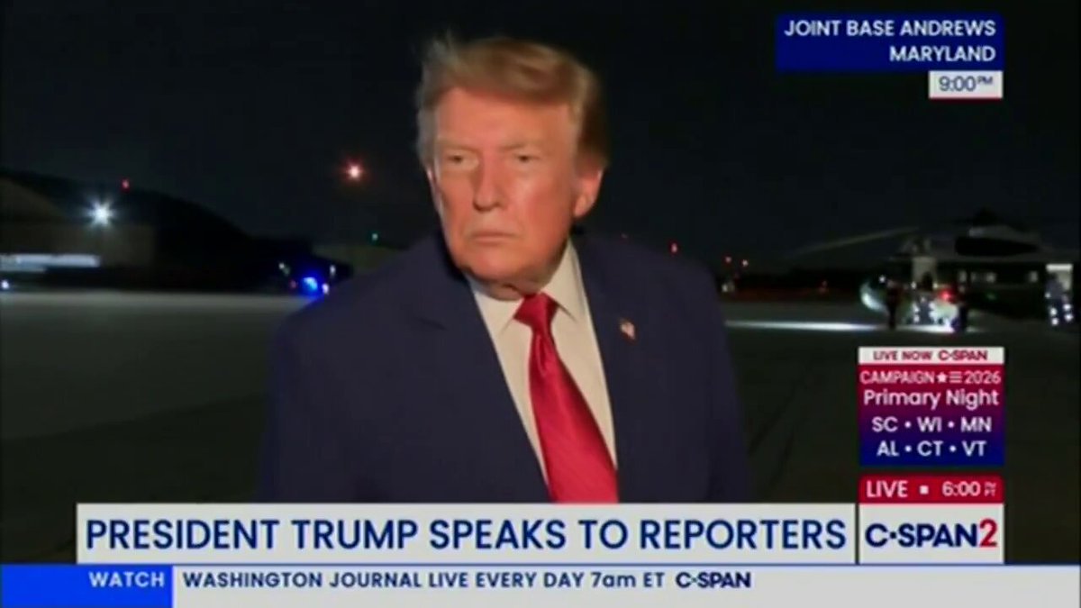S'adressant aux journalistes hier soir, le président Donald J.