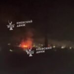 Kyiv, en Ukraine, frappée du jour au lendemain par une frappe de missile à sous-munitions russe.
