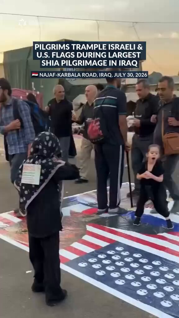 Au cours d'Arbaeen, l'un des plus grands pèlerinages musulmans au monde, des drapeaux israéliens et…